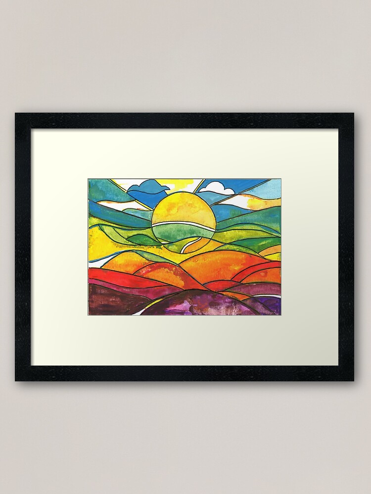 Alternate view of Colourful sunrise Framed Art Print
