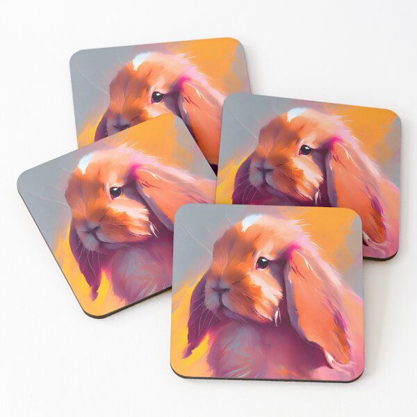 Item preview, Holland Lop Bunny Abstract Portrait designed and sold by triplethedot.