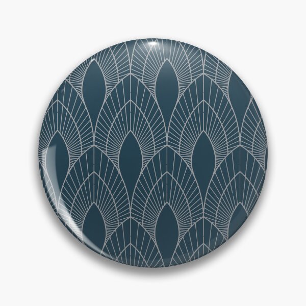 Item preview, Blue and Silver Art Deco designed and sold by KatsCanvas.