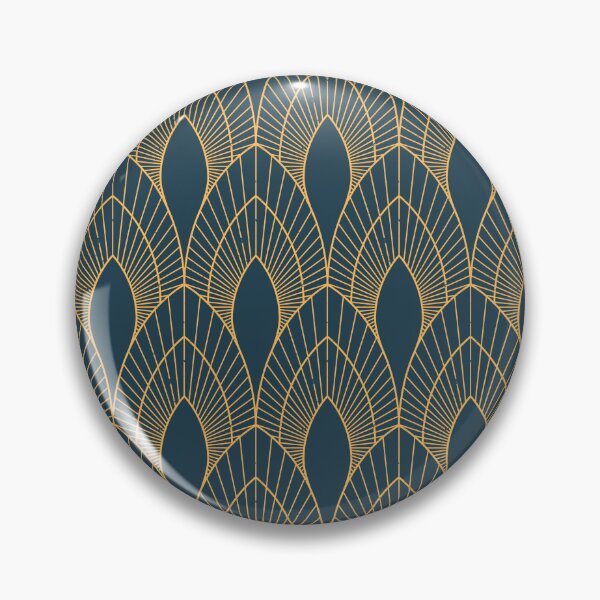 Item preview, Blue and Gold Art Deco designed and sold by KatsCanvas.