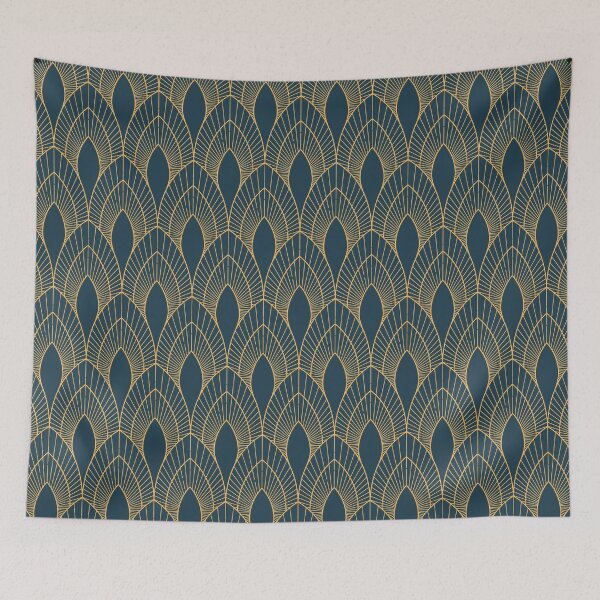 Item preview, Blue and Gold Art Deco designed and sold by KatsCanvas.