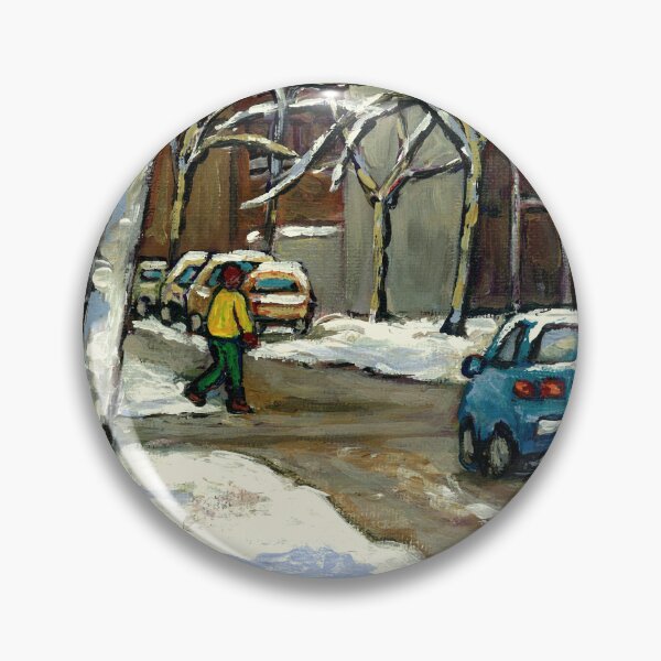 Item preview, CANADIAN URBAN CITY WINTER SCENE MONTREAL PAINTING designed and sold by Carole  Spandau.