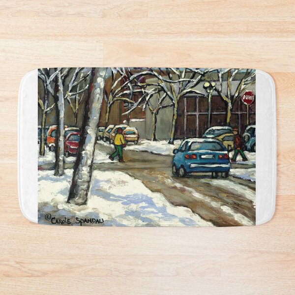 Item preview, CANADIAN URBAN CITY WINTER SCENE MONTREAL PAINTING designed and sold by Carole  Spandau.
