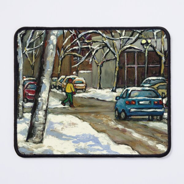Item preview, CANADIAN URBAN CITY WINTER SCENE MONTREAL PAINTING designed and sold by Carole Spandau.