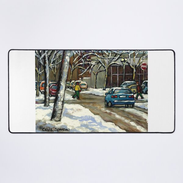 Item preview, CANADIAN URBAN CITY WINTER SCENE MONTREAL PAINTING designed and sold by Carole Spandau.