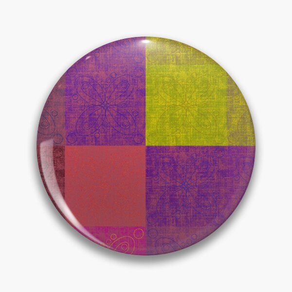Item preview, Linen patchwork - purple/yellow designed and sold by PurpleSandpiper.