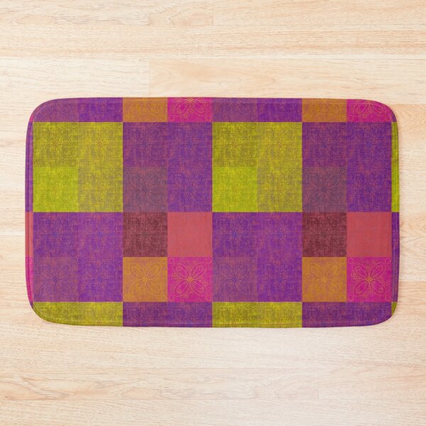 Item preview, Linen patchwork - purple/yellow designed and sold by PurpleSandpiper.