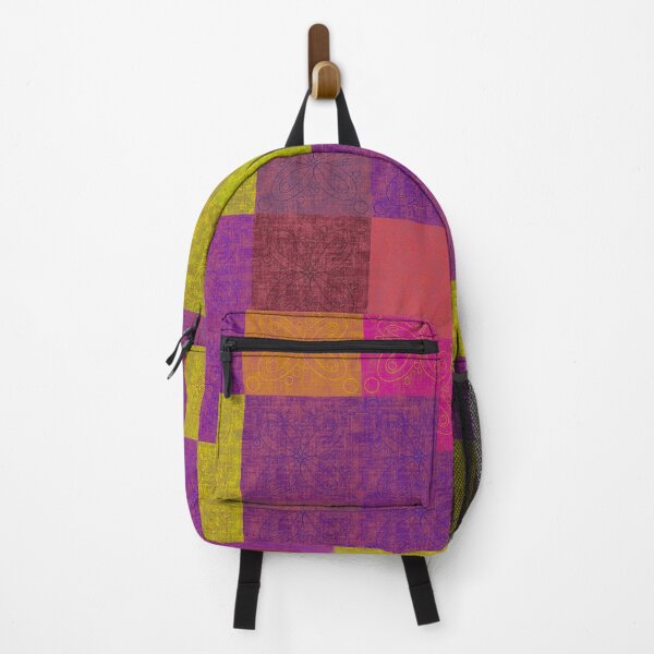 Item preview, Linen patchwork - purple/yellow designed and sold by PurpleSandpiper.