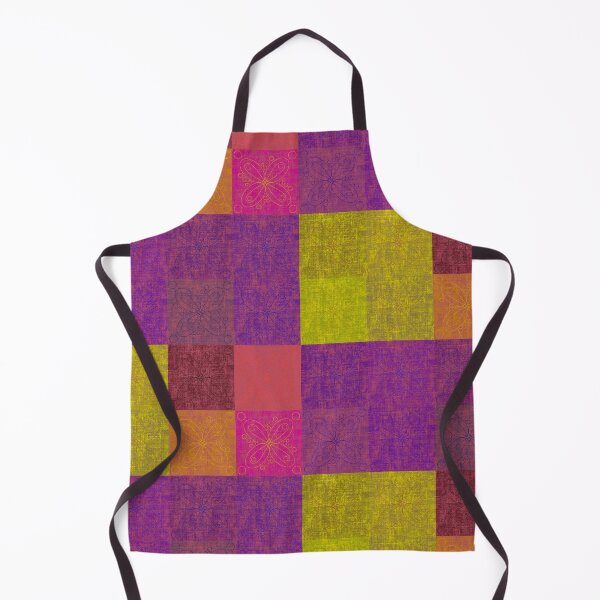 Item preview, Linen patchwork - purple/yellow designed and sold by PurpleSandpiper.
