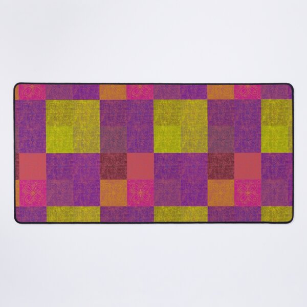Item preview, Linen patchwork - purple/yellow designed and sold by PurpleSandpiper.