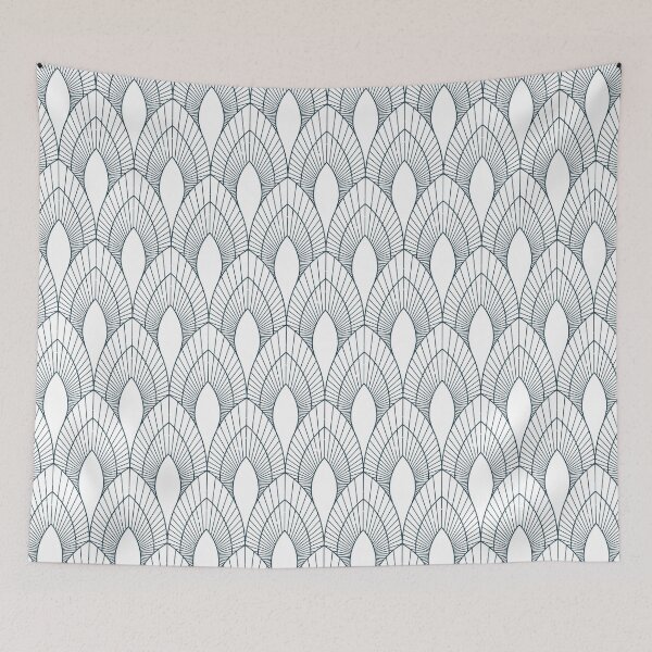 Item preview, Navy Blue Art Deco designed and sold by KatsCanvas.