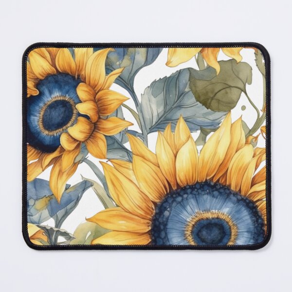 Item preview, Watercolor Sunflower tile designed and sold by LeafyLife.
