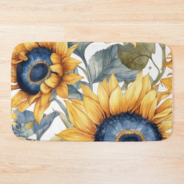 Aperçu de l'œuvre Tuile de tournesol aquarelle créée et vendue par LeafyLife.