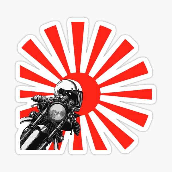 Meilleur vendeur: Rising Japanese Sun Speed. Café Racer Moto Sticker