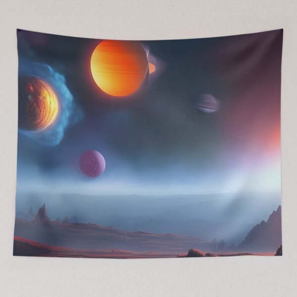 Item preview, Planets and Dimensions Collide designed and sold by Ink Art Design.