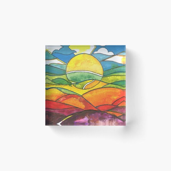 Colourful sunrise Acrylic Block