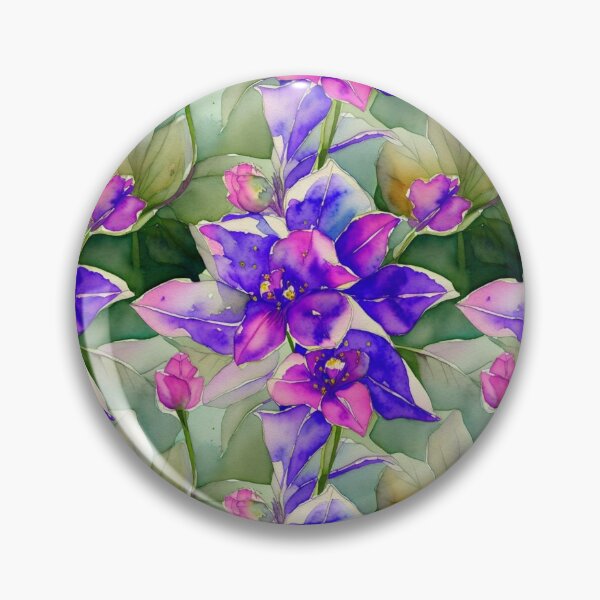 Item preview, Bluey Pink Watercolour Flowers designed and sold by IcedImages.