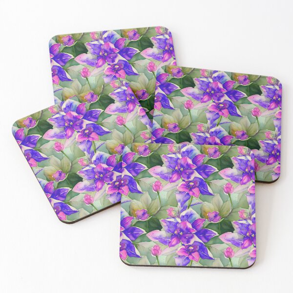 Item preview, Bluey Pink Watercolour Flowers designed and sold by IcedImages.