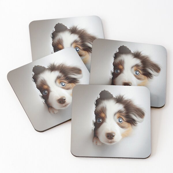 Aperçu de l'œuvre Chiot berger australien créée et vendue par AIArtShopPro.