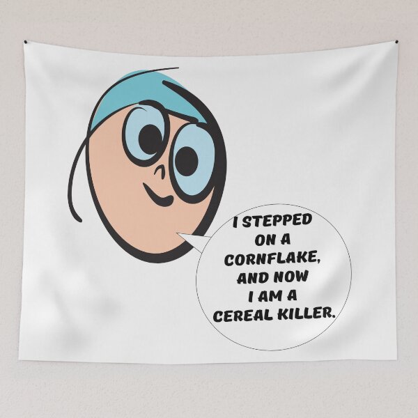 Item preview, Blue Hair with Smile Cereal Killer / Kid's Art / Kid Jokes designed and sold by ProjectX23.