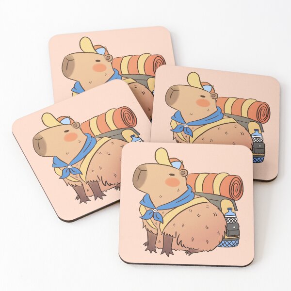 Item preview, Cute capybara ready for camping  designed and sold by Yarafantasyart.