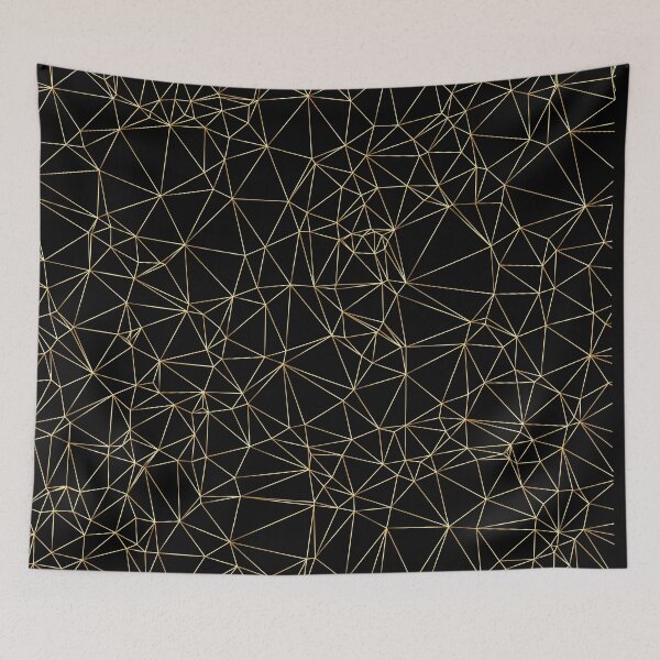 Item preview, Abstract Triangles With Golden Line designed and sold by JenTrinhArt.