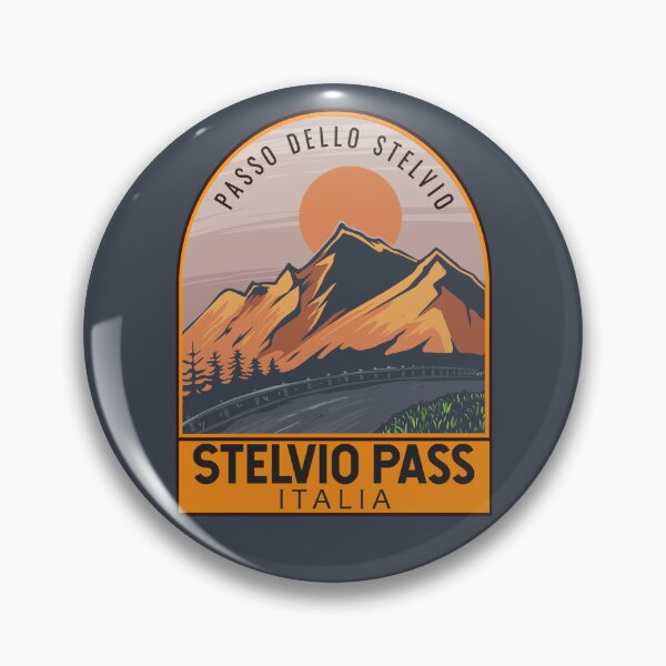 Item preview, Stelvio Pass Passo Dello Stelvio Retro Travel Emblem designed and sold by KrisSidDesigns.