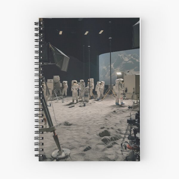 Item preview, The moon landing being filmed in a movie studio designed and sold by CanyonGarageArt.