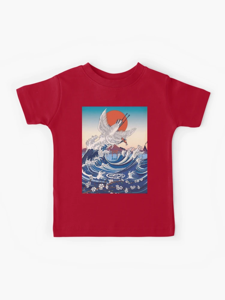 Ukiyo-e Japanese Style Great Waves With Stork