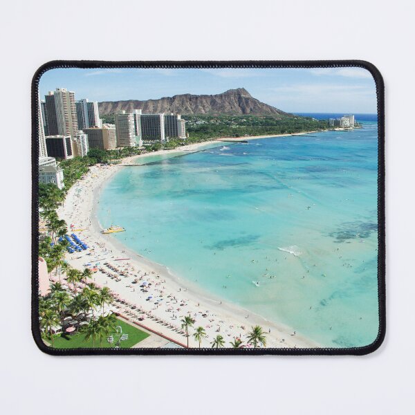 Item preview, Waikiki Beach and Diamond Head, Honolulu, Oahu Island, Hawaii, beautiful photo designed and sold by not-design.