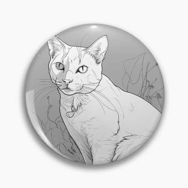 Item preview, Aegean Cat Lineart Minimalist Design designed and sold by EmeraldeaArt.