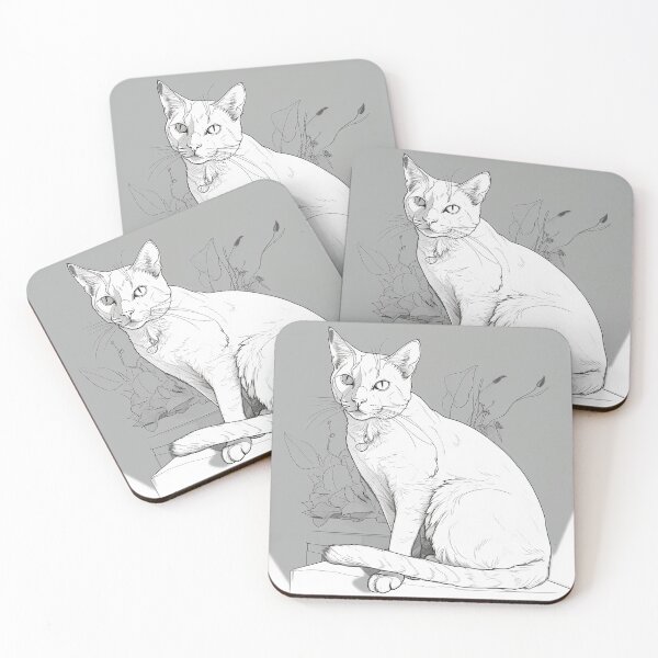 Item preview, Aegean Cat Lineart Minimalist Design designed and sold by EmeraldeaArt.