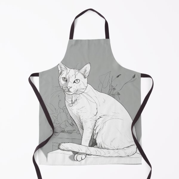 Item preview, Aegean Cat Lineart Minimalist Design designed and sold by EmeraldeaArt.