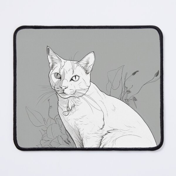 Item preview, Aegean Cat Lineart Minimalist Design designed and sold by EmeraldeaArt.