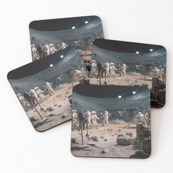 Item preview, The moon landing being filmed in a movie studio  designed and sold by CanyonGarageArt.
