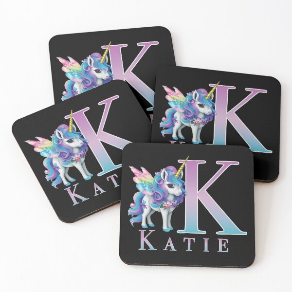 Item preview, Katie name with a cute unicorn designed and sold by Lubellebubble20.