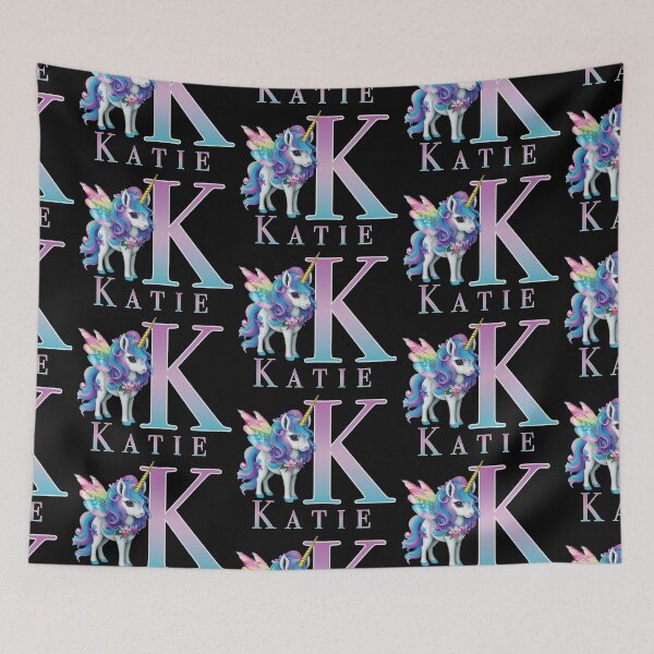 Item preview, Katie name with a cute unicorn designed and sold by Lubellebubble20.