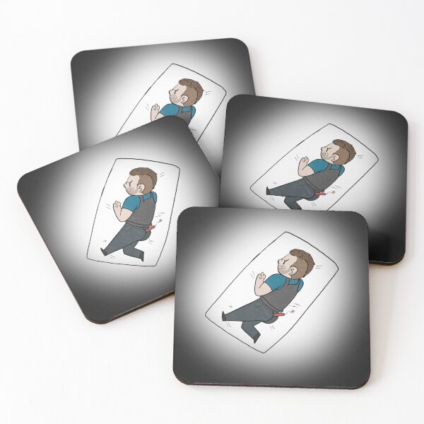 Item preview, fan art I drew of john soap mactavish (dying?) in a glue trap designed and sold by highwayInferno.
