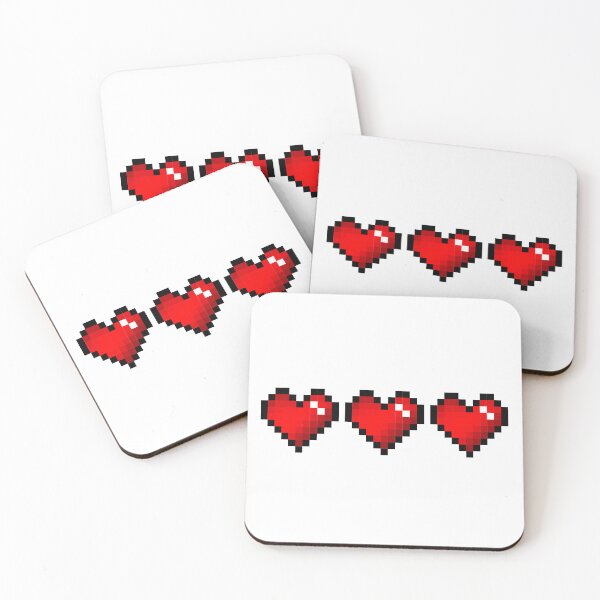 Item preview, Red pixel hearts designed and sold by Kawaii-Crafts.