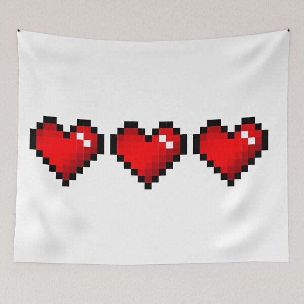 Item preview, Red pixel hearts designed and sold by Kawaii-Crafts.