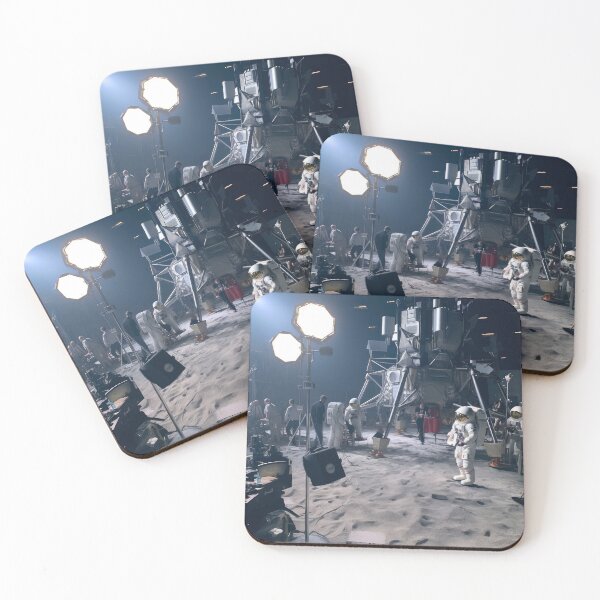 Item preview, The moon landing being filmed in a movie studio  designed and sold by CanyonGarageArt.
