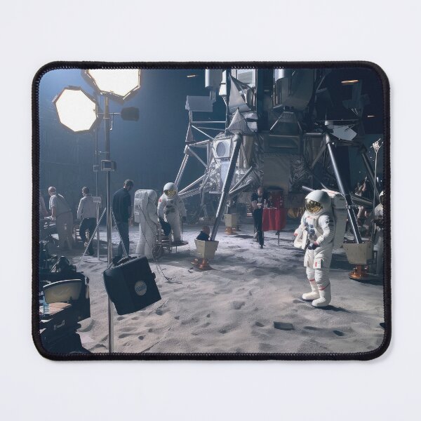 Item preview, The moon landing being filmed in a movie studio  designed and sold by CanyonGarageArt.