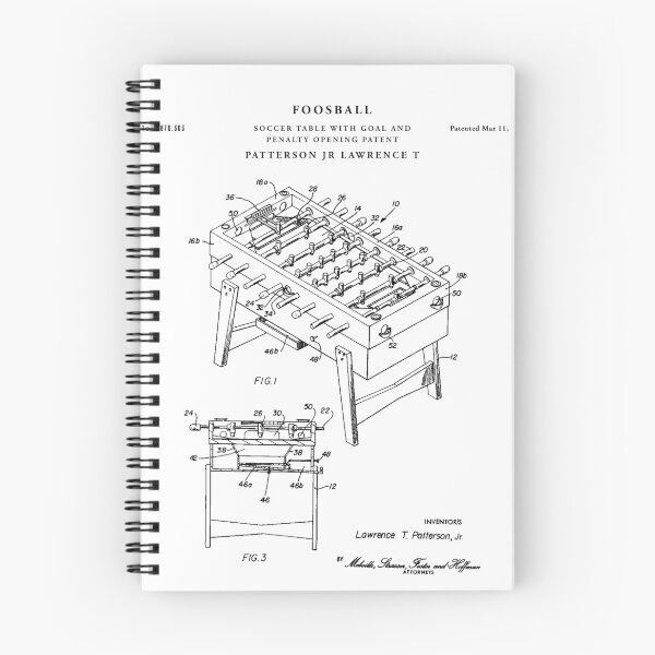 Item preview, Foosball Patent Drawing Blueprint designed and sold by Vintago.