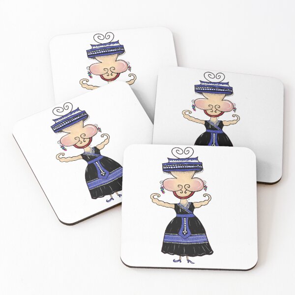 Item preview, cartoon A strong aunt monster wearing tribal clothes. designed and sold by 236Reel.