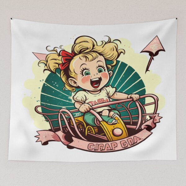 Item preview, child on roller coaster designed and sold by LoveyDesign.