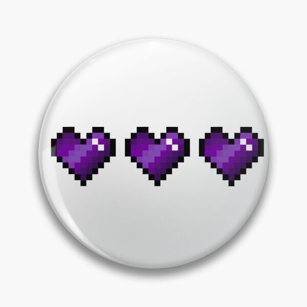 Item preview, Purple pixel hearts designed and sold by Kawaii-Crafts.