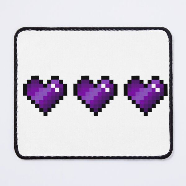 Item preview, Purple pixel hearts designed and sold by Kawaii-Crafts.