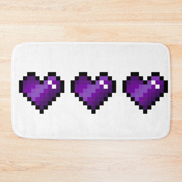 Item preview, Purple pixel hearts designed and sold by Kawaii-Crafts.