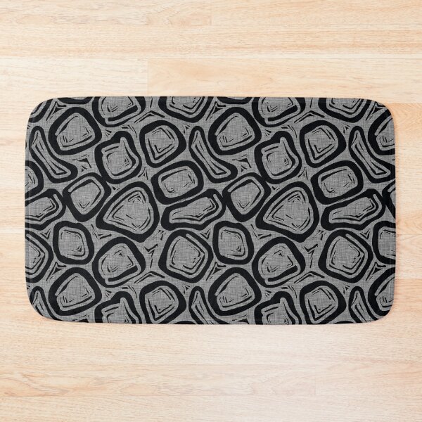 Item preview, Mid Century Modern Boulders in Gray and Black designed and sold by CheriesArt.