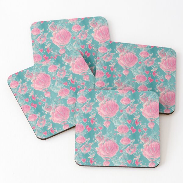 Item preview, Pink and Aqua Floaty Abstract Pattern designed and sold by IcedImages.